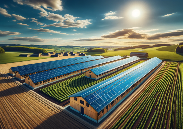 centrales solaires champs agricoles panneaux photovoltaïques