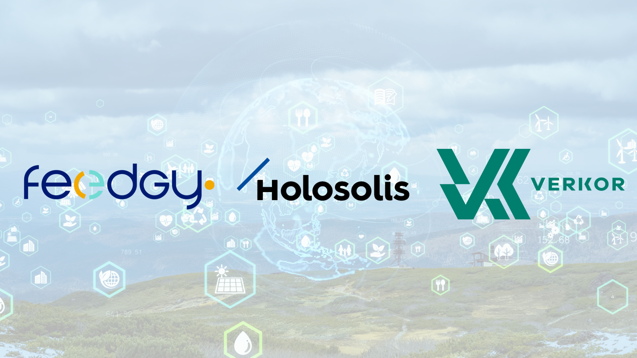 logos Feedgy-holosolis-verkor-Visuel keynote Energaia-partenaires Feedgy